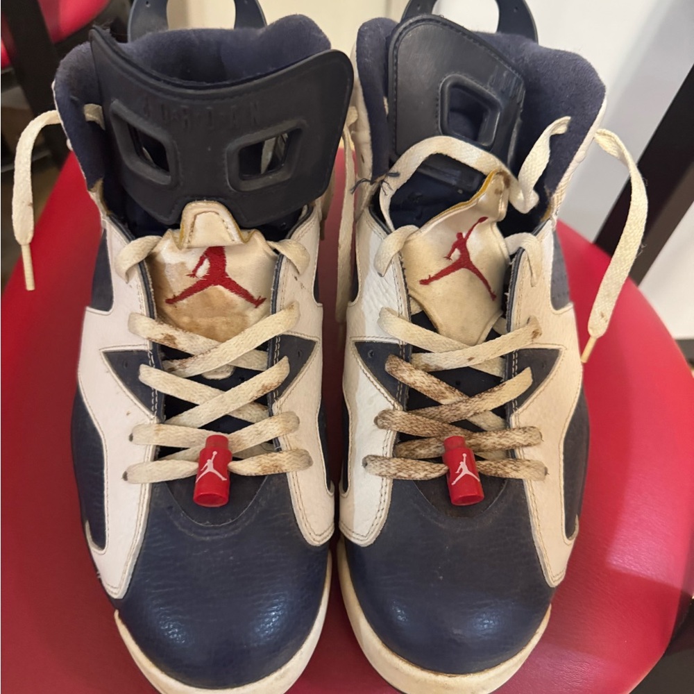 Men’s Jordan 6s Navy and White Sneakers